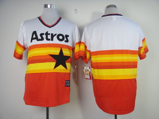 Men Houston Astros Blank Orange Throwback MLB Jerseys->women mlb jersey->Women Jersey